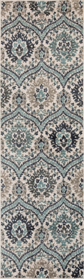 Augusta Vintage Floral Damask Indoor Area Rug or Runner