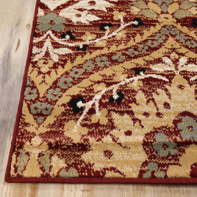 Augusta Vintage Floral Damask Indoor Area Rug or Runner