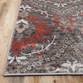 Augusta Vintage Floral Damask Indoor Area Rug or Runner