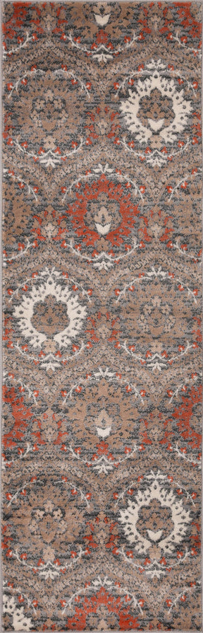 Augusta Vintage Floral Damask Indoor Area Rug or Runner