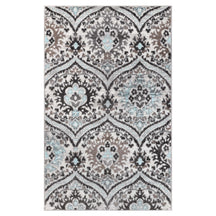 Augusta Vintage Floral Damask Indoor Area Rug or Runner