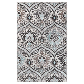 Augusta Vintage Floral Damask Indoor Area Rug or Runner