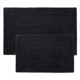 Cotton Solid Non-Skid Washable 2 Piece Bathroom Rug Set