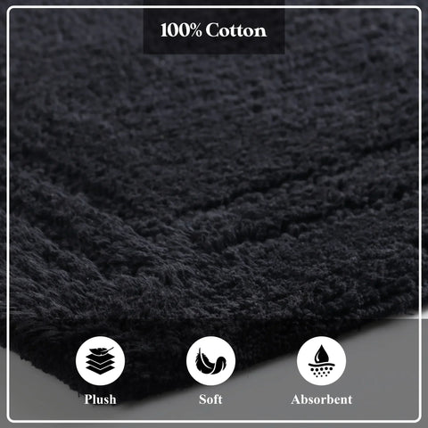 Non-Slip Absorbent Assorted Solid 2 Piece Bath Rug Set