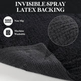 Cotton Solid Non-Skid Washable 2 Piece Bathroom Rug Set
