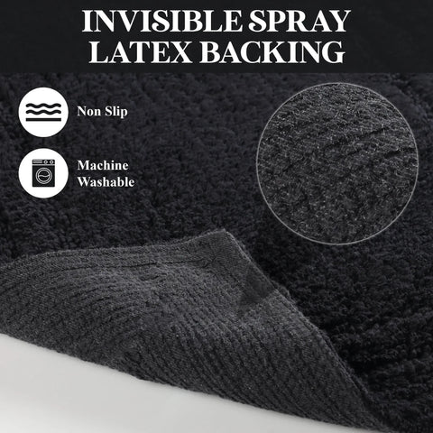 Non-Slip Absorbent Assorted Solid 2 Piece Bath Rug Set