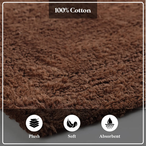 Non-Slip Absorbent Assorted Solid 2 Piece Bath Rug Set