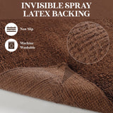Cotton Solid Non-Skid Washable 2 Piece Bathroom Rug Set