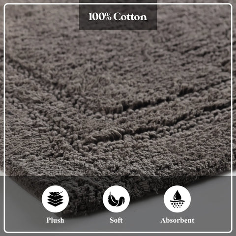 Non-Slip Absorbent Assorted Solid 2 Piece Bath Rug Set