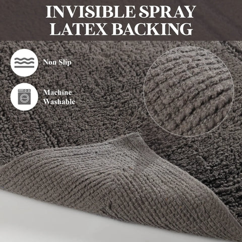 Non-Slip Absorbent Assorted Solid 2 Piece Bath Rug Set