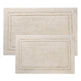 Cotton Solid Non-Skid Washable 2 Piece Bathroom Rug Set