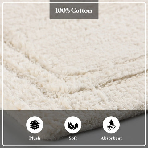 Non-Slip Absorbent Assorted Solid 2 Piece Bath Rug Set