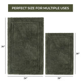 Non-Slip Absorbent Assorted Solid 2 Piece Bath Rug Set