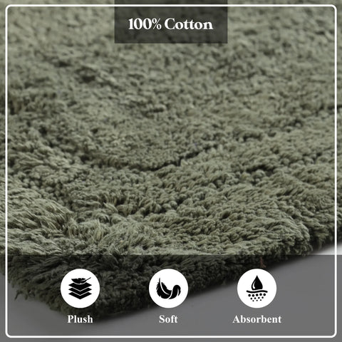 Non-Slip Absorbent Assorted Solid 2 Piece Bath Rug Set