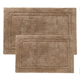 Cotton Solid Non-Skid Washable 2 Piece Bathroom Rug Set