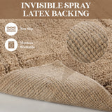 Cotton Solid Non-Skid Washable 2 Piece Bathroom Rug Set
