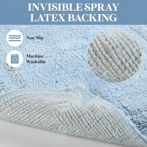 Non-Slip Absorbent Assorted Solid 2 Piece Bath Rug Set