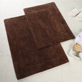 Cotton Solid Non-Skid Washable 2 Piece Bathroom Rug Set
