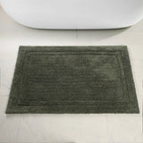 Cotton Solid Non-Skid Washable 2 Piece Bathroom Rug Set