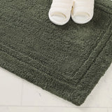 Cotton Solid Non-Skid Washable 2 Piece Bathroom Rug Set