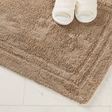 Cotton Solid Non-Skid Washable 2 Piece Bathroom Rug Set