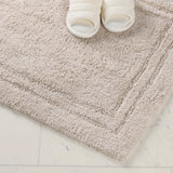 Cotton Solid Non-Skid Washable 2 Piece Bathroom Rug Set