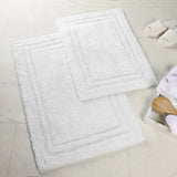Cotton Solid Non-Skid Washable 2 Piece Bathroom Rug Set