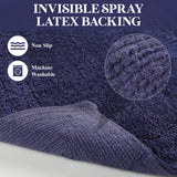 Cotton Solid Non-Skid Washable 2 Piece Bathroom Rug Set