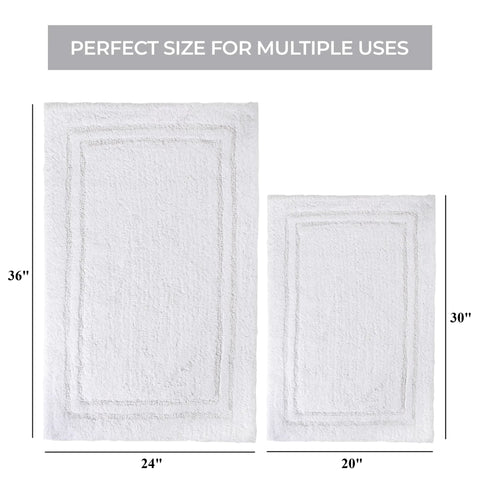 Non-Slip Absorbent Assorted Solid 2 Piece Bath Rug Set