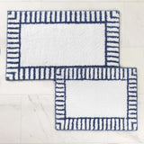 Inaya Modern Striped Tufted Shag Machine Washable Bath Rugs, Set of 2
