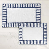 Inaya Modern Striped Tufted Shag Machine Washable Bath Rugs, Set of 2