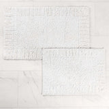 Inaya Modern Striped Tufted Shag Machine Washable Bath Rugs, Set of 2