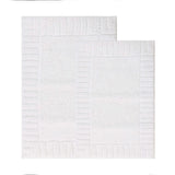 Inaya Modern Striped Tufted Shag Machine Washable Bath Rugs, Set of 2