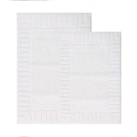 Inaya Modern Stripe Tufted Shag Washable Bath Rugs, Set of 2
