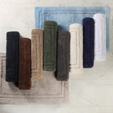 Cotton Solid Non-Skid Washable 2 Piece Bathroom Rug Set