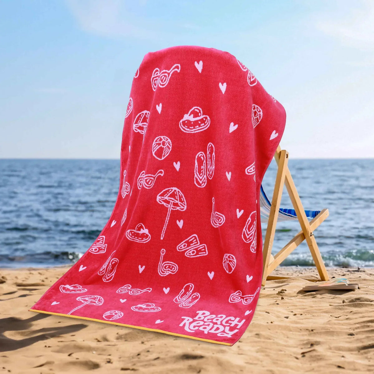 Bahama Cotton Fuzzy Velour Terry Large Oversized Beach Towel