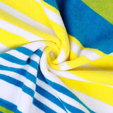 Mira Striped Cotton Velour Terry Large Oversized Beach Towel