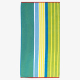 Mira Striped Cotton Velour Terry Large Oversized Beach Towel