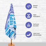 Striped Superior Cotton Velour Terry Large Oversized Beach Towel