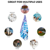 Striped Superior Cotton Velour Terry Large Oversized Beach Towel