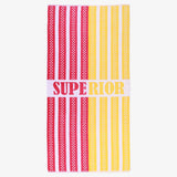 Striped Superior Cotton Velour Terry Large Oversized Beach Towel