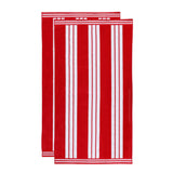 Cabana Stripe Oversized Cotton Beach Towel Set of 2, 4, or 6 Piece