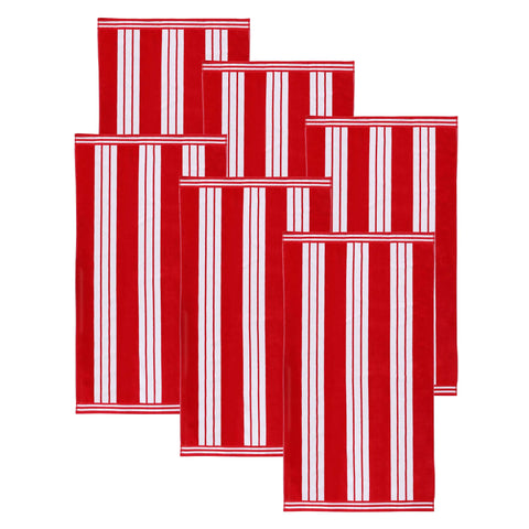 Striped Oversized Cabana Cotton Beach Towel Sets