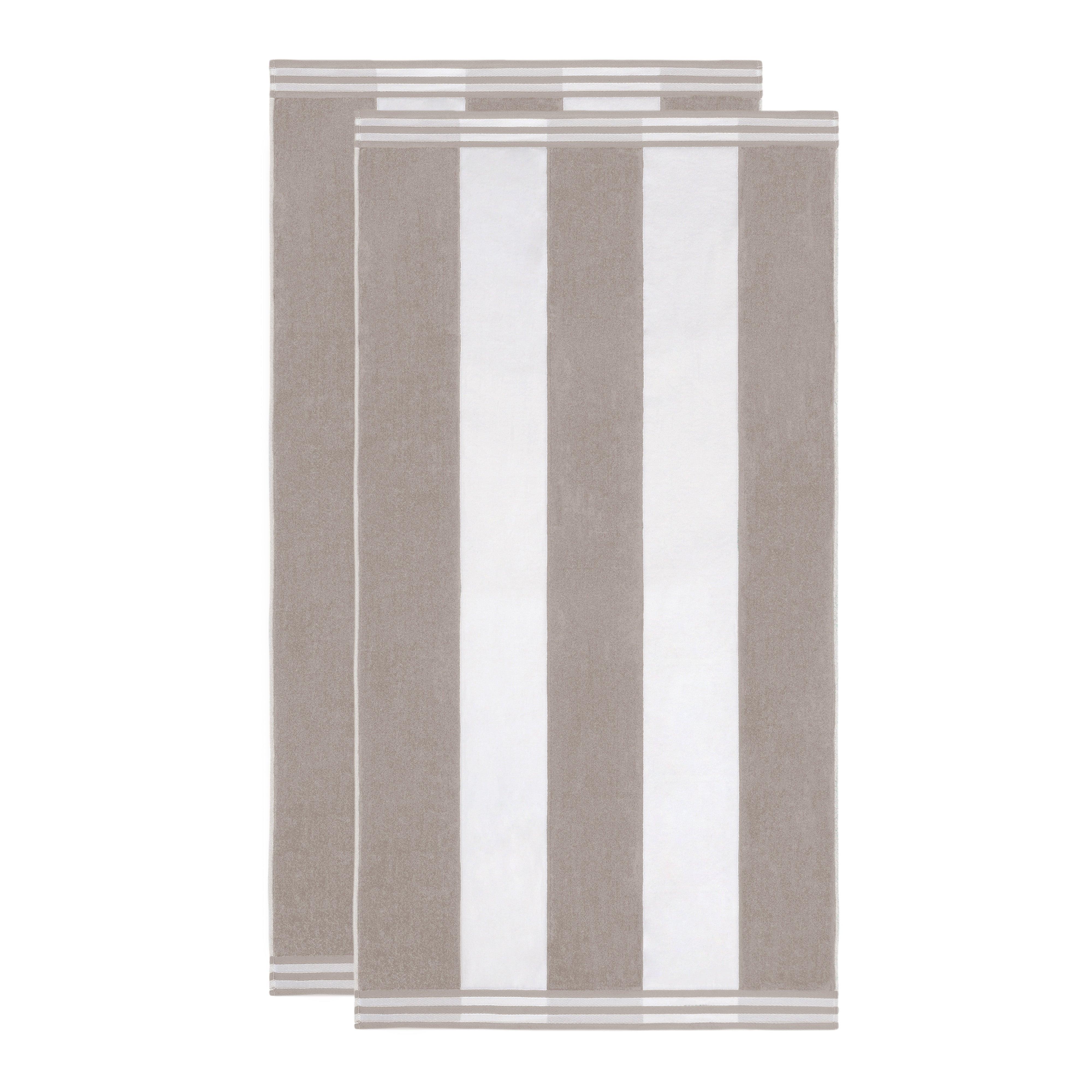 Cabana Stripe Oversized Cotton Beach Towel Set Of 2,4,6