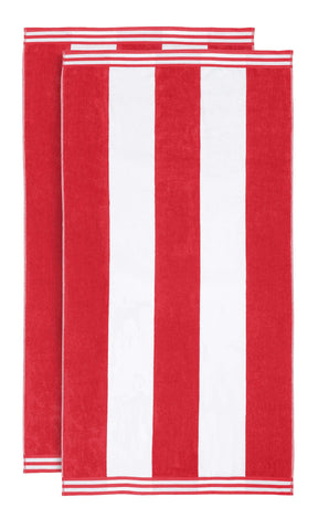 Cabana Stripe Oversized Cotton Beach Towel Set Of 2,4,6