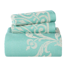 Adalie Cotton Blend Woven Jacquard Medallion Bedspread Set