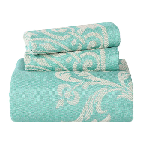 Lightweight Cotton Blend Bedspread Sets Adalie Medallion Jacquard