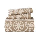 Kymbal Cotton Blend Woven Medallion Jacquard Bedspread Set