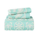 Kymbal Cotton Blend Woven Medallion Jacquard Bedspread Set