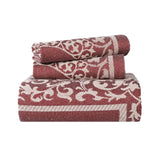 Lightweight Cotton Bedspread Set 3-Piece Lyron Floral Scroll Jacquard